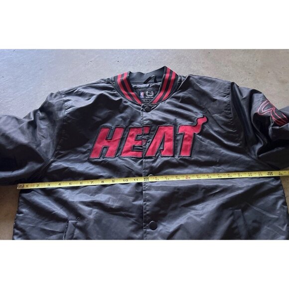 Vintage NBA Miami Heat Ultra Game Jacket Men’s Sz Large Bomber Jacket Black - Picture 5 of 16
